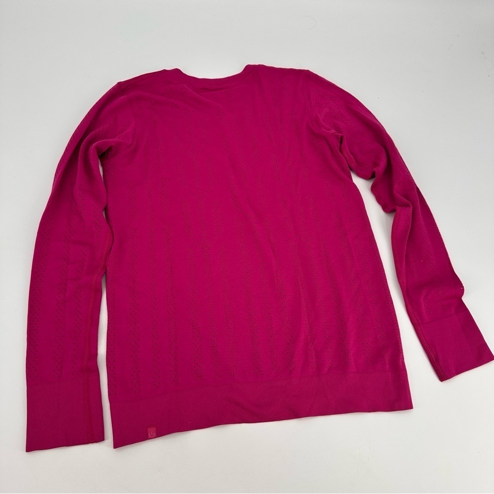 Lululemon Swiftly Breathe Long Sleeve Fletching Lines Ripened Raspberry Size 4 - Picture 4 of 5